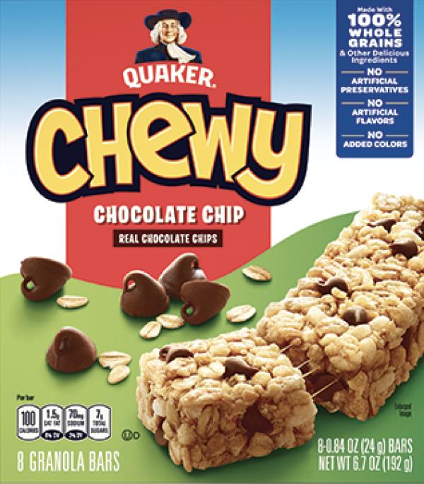 The affected products include Quaker Chewy Bars in chocolate chip, chocolate chip coo<em></em>kie dough, dark chocolate chunk, Quaker Puffed Granola Apple Cinnamon and Blueberry Vanilla Cereals, among others. 