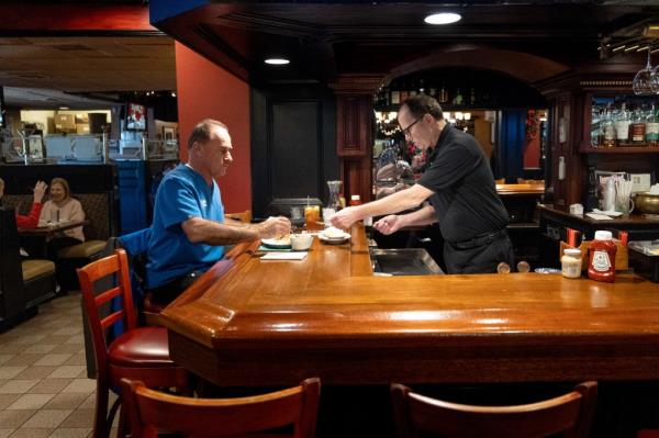 Local chiropractor Glenn Sorrentino enjoys lunch at The Grasshopper