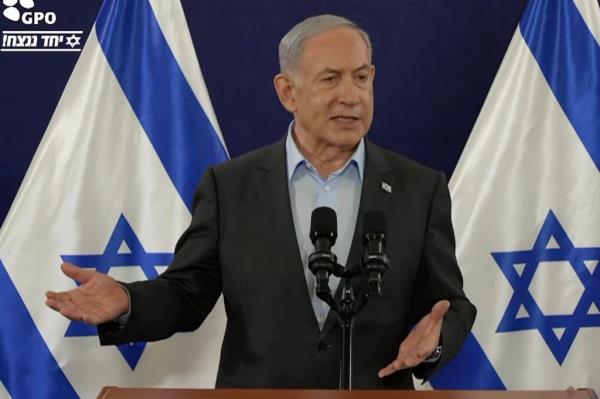 Israel's prime minister addressed the public Saturday evening.